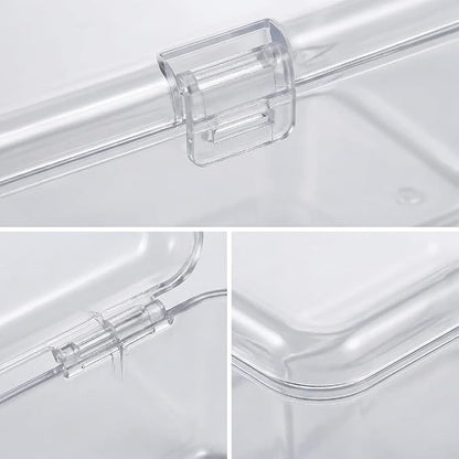 4 Pack Clear Plastic Card Deck Box Playing Card Storage Cases Blank Deck Boxes, Standard Size Holders for Game Cards Trading Cards and Small Accessories Home Organization