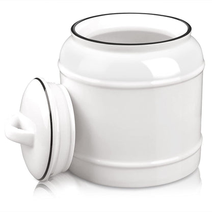 COCOYA 9cup/72oz Ceramic Jar with Airtight Lids (White)