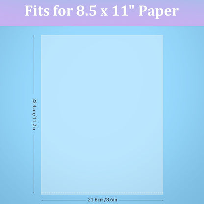 50 Pack No Holes Sheet Protectors 8.5 x 11 Inch Letter Size Page Protectors for Documents, Prints, Top Loading Heavyweight Clear View Plastic Sleeves for Papers, Artworks, Photos