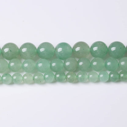 48PCS 8MM Natural Green Aventurine Stone Beads Energy Healing Beads for DIY Jewelry Bracelet Necklace Making for Jewelry Making15Inch