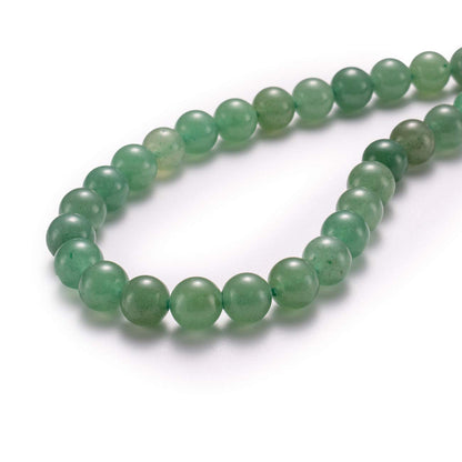 BEADIA Natural Green Aventurine Jade Stone Round Loose Semi Gemstone Beads for Jewelry Making 10MM 38PCS