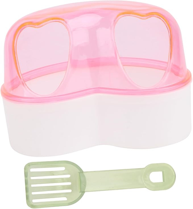 Mipcase Heart Shape Hamster Bathtub Small Pet Bathing Basin Chinchilla Dust Bath Pet Accessory for Hamster Bear