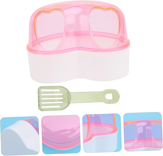 Mipcase Heart Shape Hamster Bathtub Small Pet Bathing Basin Chinchilla Dust Bath Pet Accessory for Hamster Bear