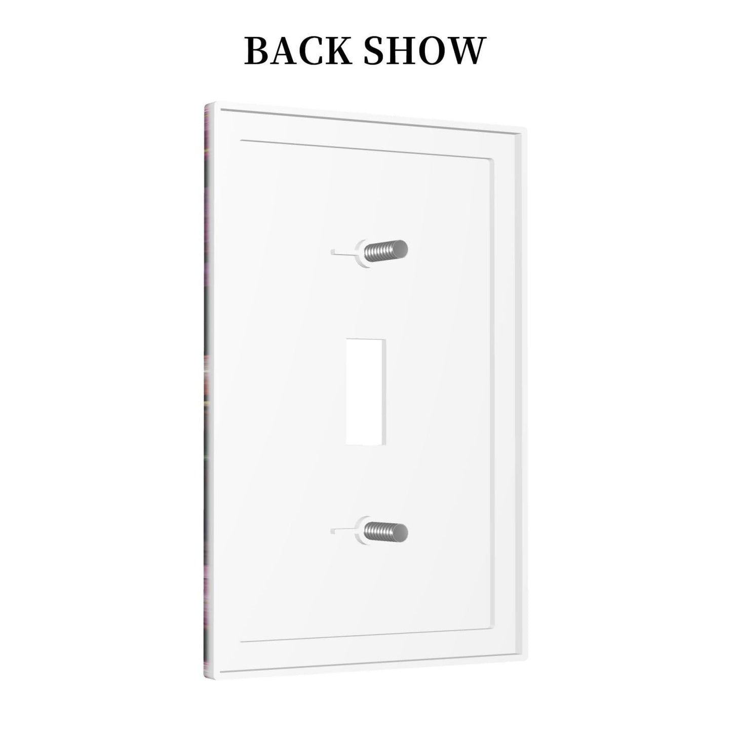 Gothic Purple Skull 1 Gang Light Switch Plate Single Toggle Wall Plate Cover Electrical Switchplate Faceplate Spooky Skeleton Goth Retro Flower Floral Halloween Plant Leaves Botanical Scary Room Decor