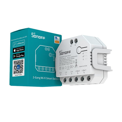 SONOFF WiFi Smart Curtain Switch with Power Metering TUV Certified, DUALR3 Dual Relay DIY Curtain, Blinds, Roller Shutter,Two Way Smart Switch,Works with Alexa&Google Home(1 Pack)