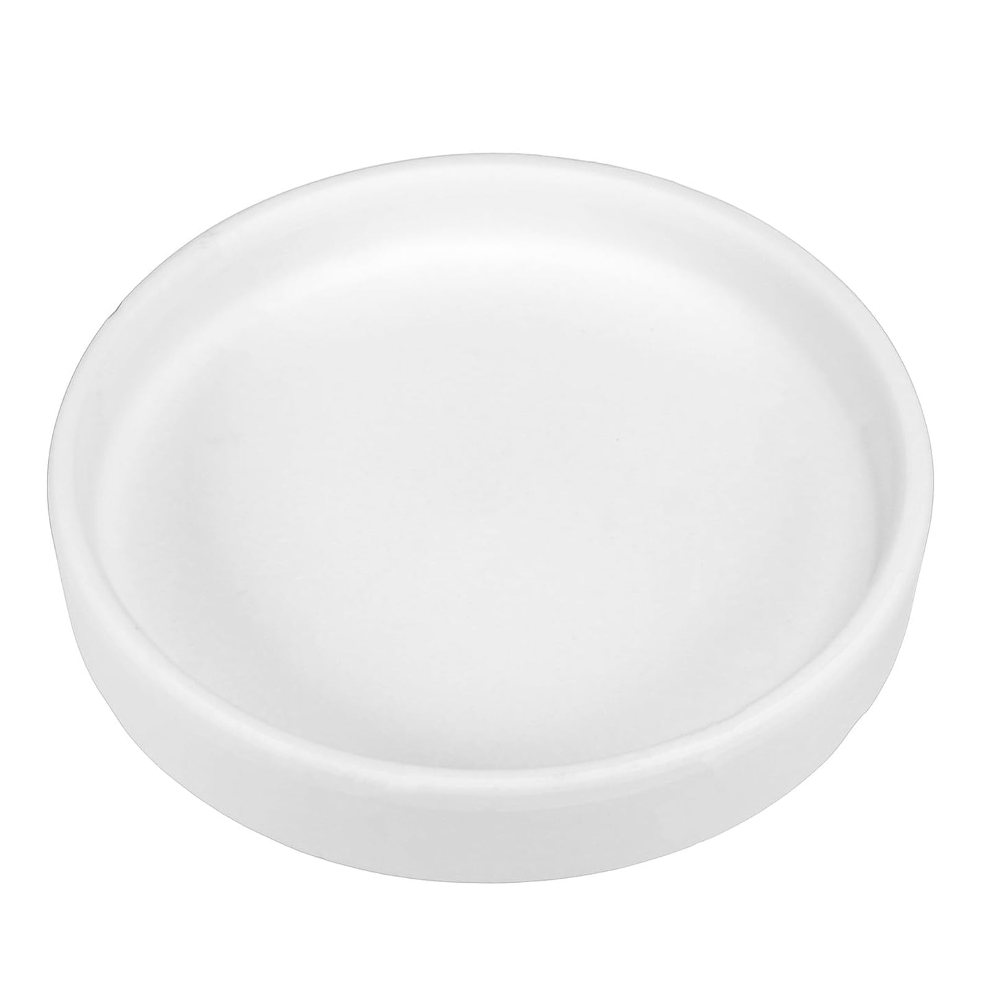 PATIKIL 4.5 Inch Round Ceramic Plant Saucer, Plant Saucer Tray Flower Planter Drip Tray for Indoors Outdoors Patio Balcony, White