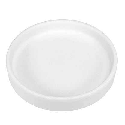 PATIKIL 4.5 Inch Round Ceramic Plant Saucer, Plant Saucer Tray Flower Planter Drip Tray for Indoors Outdoors Patio Balcony, White