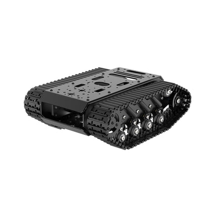 Robot Tracked Tank Car Chassis with Encoder DC Motor, Suspension Shock Absorption Chassis Car Full-Metal Robotic Moving Platform Track for Arduion RPi Microb Jetson Python DIY Smart Robot Maker