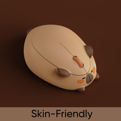 Akko Cat Theme Wireless Gaming Mouse, 2.4G GHz with a USB Receiver, Cute Optical Cordless Cartoon Mice for Computer/Laptop/Desktop/PC, Compatible with Mac/Win (Gray Mimo)
