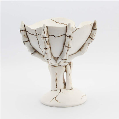 TOYANDONA Halloween Skeleton Candy Bowls Halloween Skull Bowl Resin Skeleton Hand Candy Dish- Bowl Holder Home Bar Desktop Decoration Figurine Tray