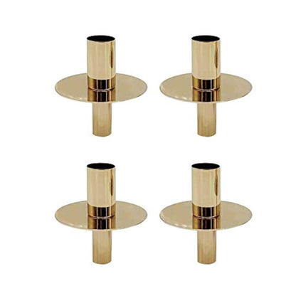 VINCIGANT Gold Wine Bottle Taper Candle Holder,Modern Candlestick Holder for Standard Votive Candles,Birthday Wedding Decoration (Set of 4) Gold Candle Stick Holders Centerpieces for Tables Bulk