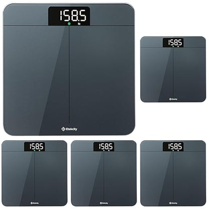 Etekcity Scale for Body Weight,Digital Bathroom Scales for People,Most Accurate to 0.05lb,Bright LED Display & Large Clear Numbers,Upgraded Quality-for the Elderly Safe Home Use,400 lbs,(Pack of 5)