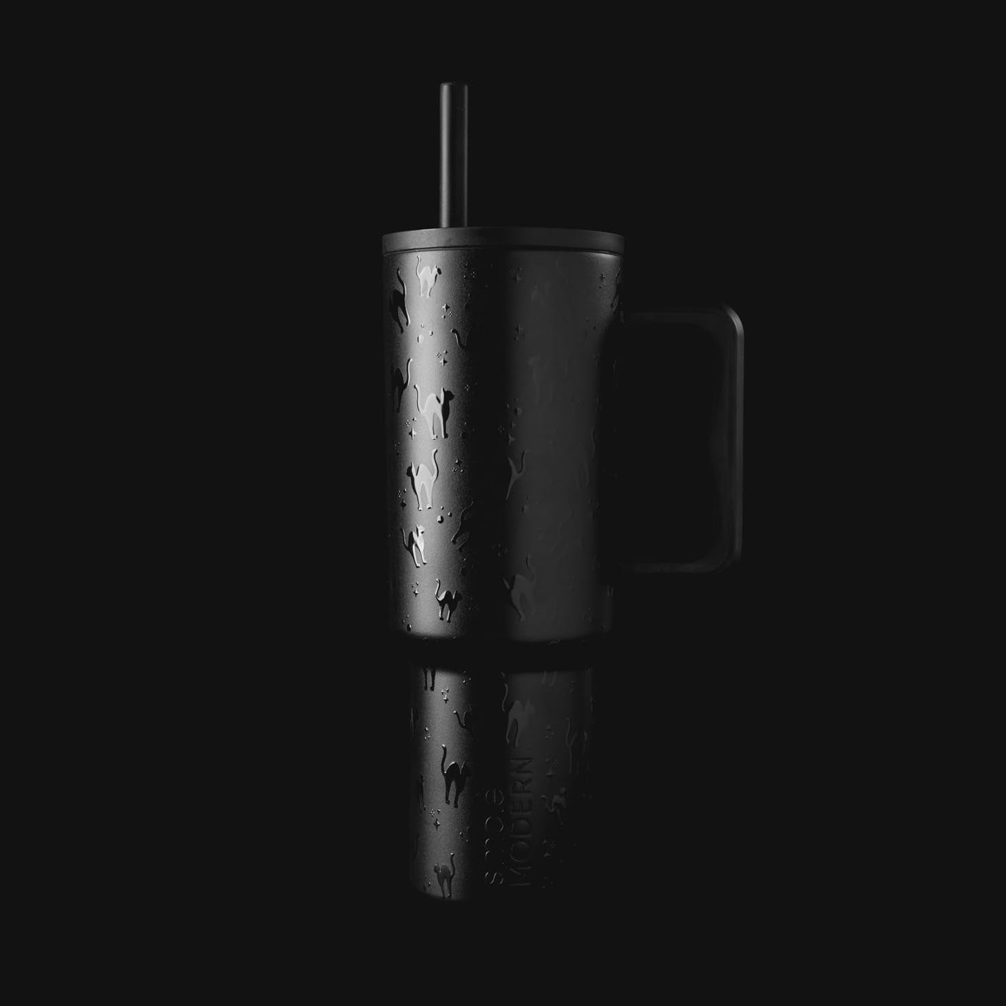Simple Modern Halloween 40 oz Tumbler with Handle and Straw Lid | Leak-Proof Insulated Stainless Steel Water Bottle Travel Mug | Gifts for Women Men Him Her | Trek Signature | Black Cats