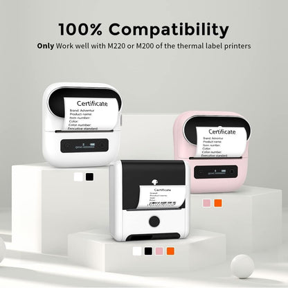 Phomemo 3 Roll 2.36"x 1.57" Thermal Sticker Label, 180 Labels/Roll Compatible with M220, M250, M260,M200, M221 Printer, Strong Permanent Adhesive, for Customer Mailer, Address, Business Letter