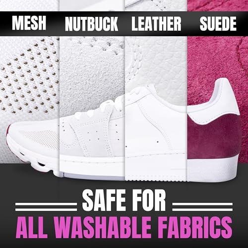 Pink Miracle Shoe Cleaner Kit with Bottle and Brush For Fabric Cleaner For Leather, Whites, Suede and Nubuck Sneakers (4 Oz)