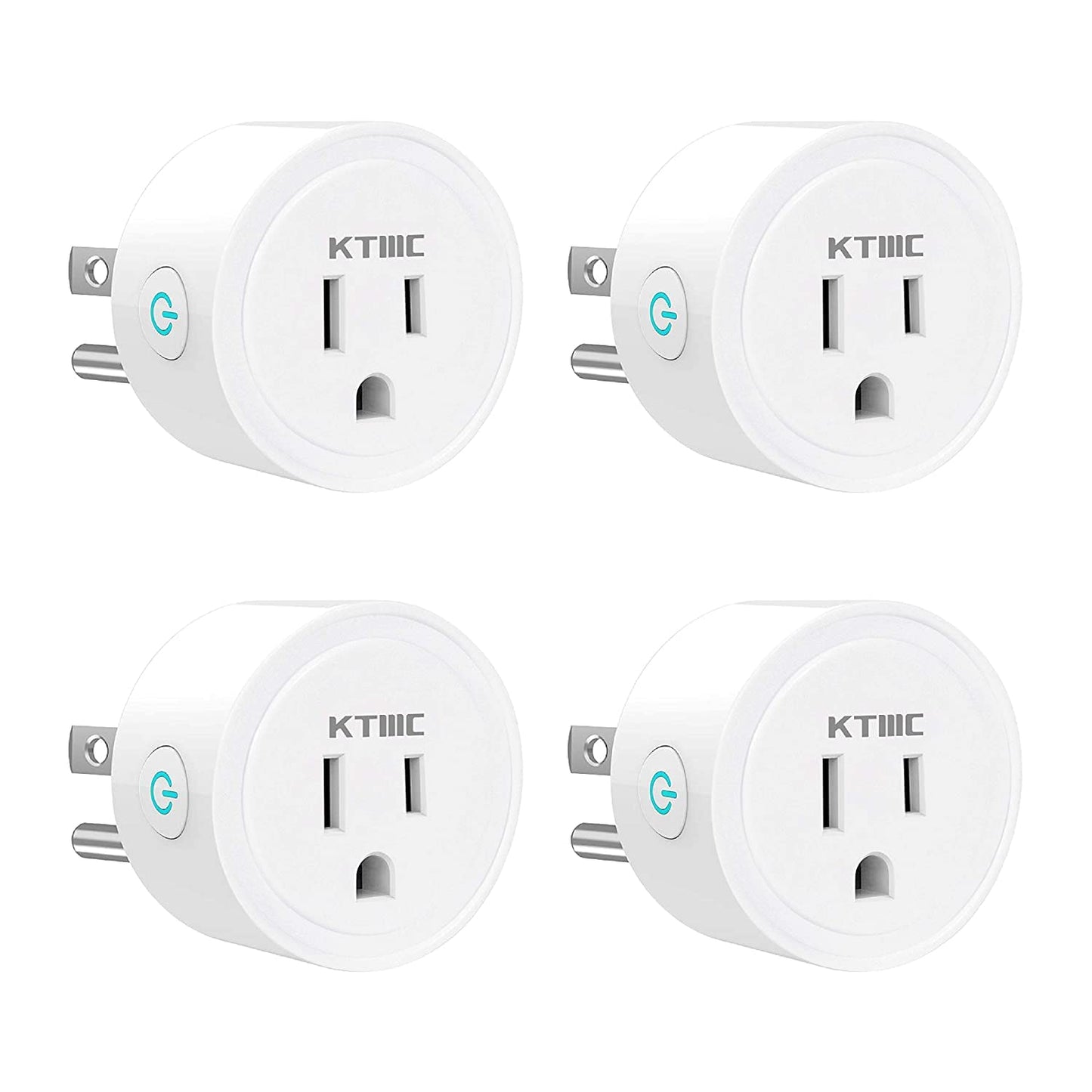 KTMC Smart Plug 4 Pack, Alexa & Google Home Compatible, No Hub Required, Remote Control, ETL Certified