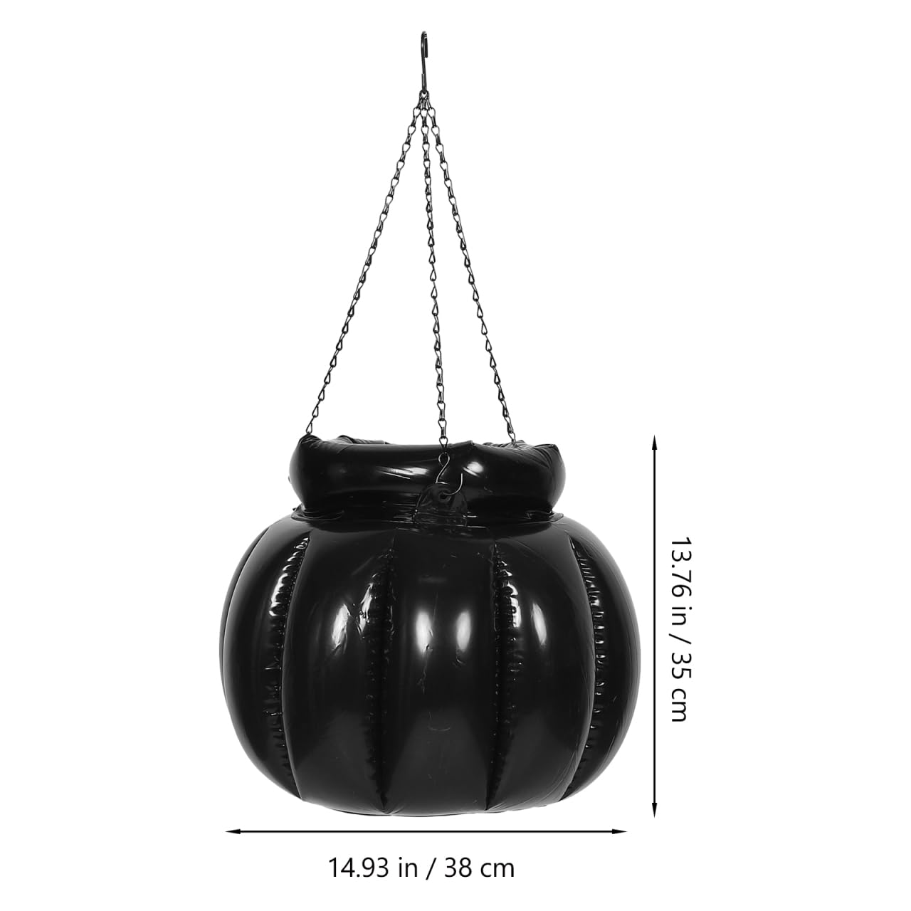 JOINPAYA Halloween Inflatable Cauldron Cooler: 14.9 x 13.7inch Black Beverage Cooler DIY Witches Cauldron Candy Kettle, Drink Holder for Party Photo Prop Decoration
