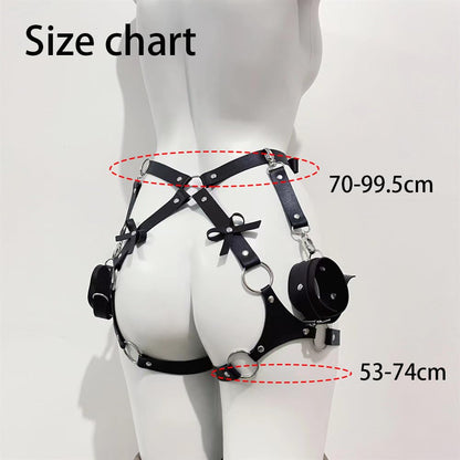 BAQOEYII Punk Leather Thigh Straps,Punk Leather Thigh Harness,Body Harness Belt for Gothic Nightclub Dress, Party Garter Belts for Women and Girls