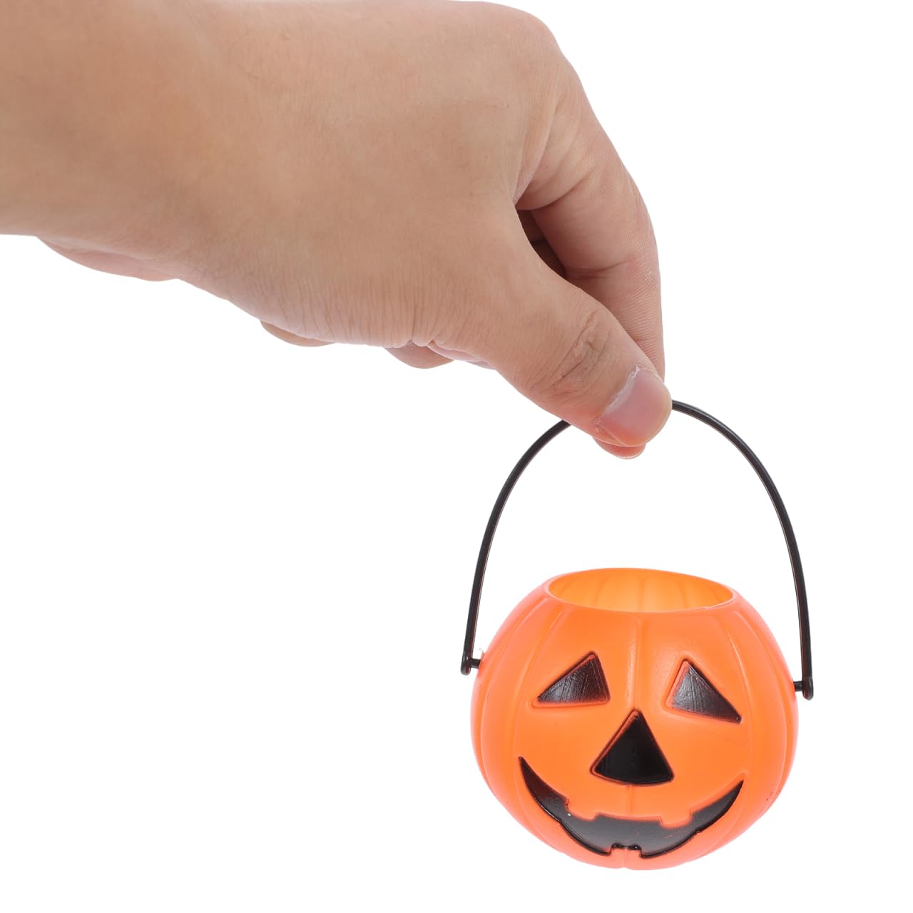 NUOBESTY Halloween Candy Bucket, 8pcs Small Halloween Pumpkin Bucket Trick or Treat Pail Water Party Candle Holder |3.35 x 2.17 x 1.77 inches