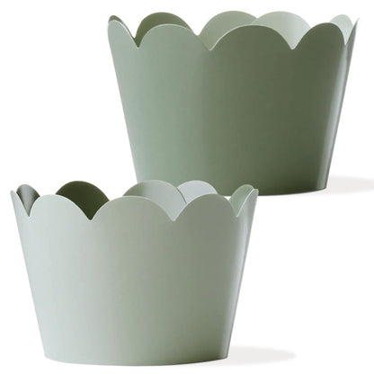 Sage Green Cupcake Wrappers, 36 Count - Dusty Sage Wedding Cupcake Wrappers for Bridal Showers, Baby Showers, and Green Wedding Decorations
