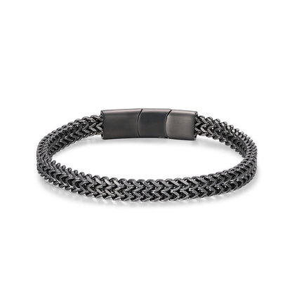 LUCKY2+7 Bracelets for Men-Stainless Steel Magnetic Clasp Franco Chain Mens Bracelet 1