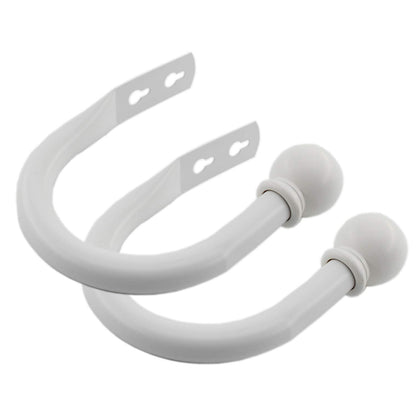 Decorative Curtain Holdbacks,ULIFESTAR Wall Mounted Window Drapery Tiebacks Hooks Drape Holdbacks Holders for Bedroom,Livingroom,Office with Installation Screws (White)