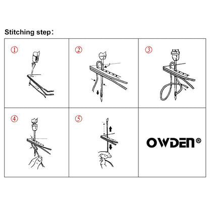 OWDEN Professional Leathercraft Stitch awl tool, Leather Sewing Awl tool for leather,Belt,Canvas,Fabric,Bag repair lockstitch tool set.Speedy Stitcher Professional leather craft tool.(3 Thread Colors)