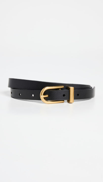 FRAME Women's Petit Simple Art Deco Belt, Black, S
