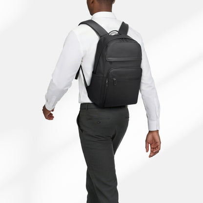 SUIKIHUM 16 Inch Laptop Backpack for Men, Business Work Backpack for Everyday Commute, Waterproof Travel Office Computer Bag, Black