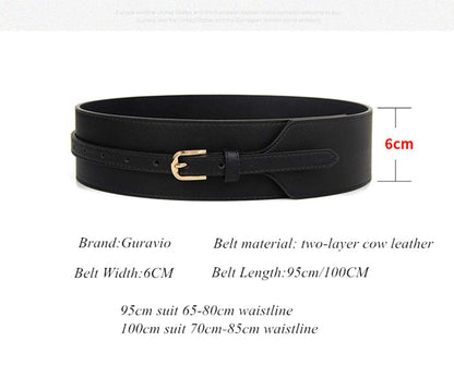 Toptim Women Wide Knotted Belt Design PU Leather Waistbands Simple Width Belt (Black & Brown, Waist 34-39")