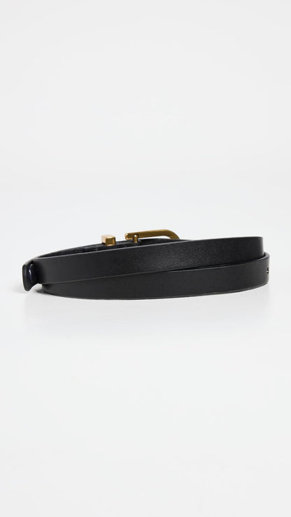 FRAME Women's Petit Simple Art Deco Belt, Black, S