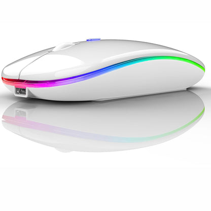 Bluetooth Wireless Mouse for Laptop mac MacBook ipad MacBook air MacBook pro pc Desktop Computer Windows Chromebook Notebook (Silver)