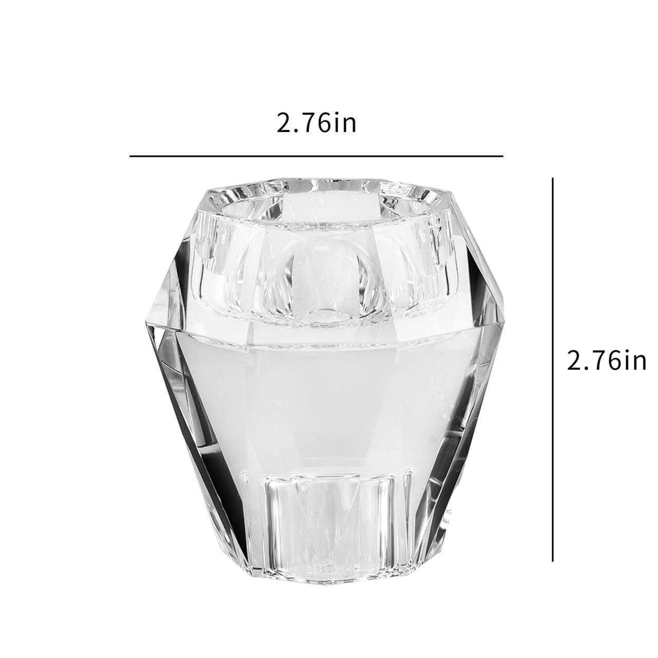 Marvala Crystal Candle Holders Pack of 2, Reversible Clear Tealight or Taper Candlesticks, Table Centerpiece Home Decor for Wedding, Dining, Party, Luxury Gift Set (Transparent)