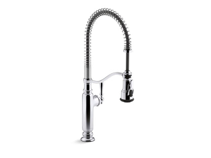 KOHLER Tournant Semi-Professional Pull-Down Kitchen Sink Faucet, Commercial Kitchen Faucet with Pull Down Sprayer, 77515-CP, Polished Chrome