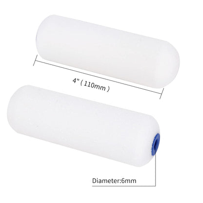 Mister Rui Foam Paint Roller, 4 inch Paint Roller 8 Pack, Small Paint Roller, High Density Foam Paint Roller Tray and Liner Set, Sponge Rollers for Painting and Staining