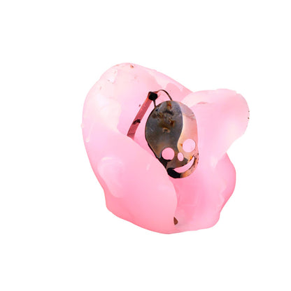 Pink Baby Head Skeleton Candle 4" H - Skeleton Shows When Burning, Burns for 4.5 Hours! - Weird Candle Gifts for Friends - by Gute - Goth Gifts, Goth Home Decor, Spooky Candles, Scary Novelty Candles