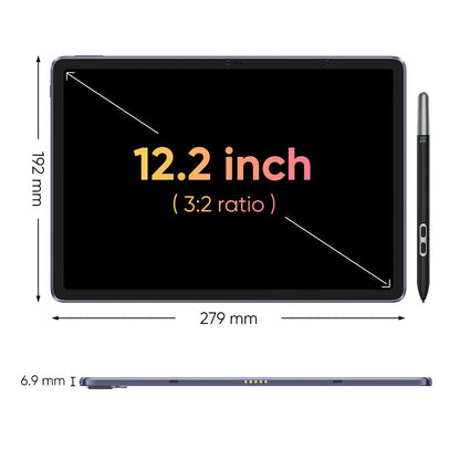 XPPen Magic Drawing Pad 12.2 Inch Standalone Drawing Tablet No Computer Needed with 16384 Pressure Levels X3 Pro Slim Stylus Tilt Support Paper-Like Screen 8GB + 256GB for Digital Drawing Artists