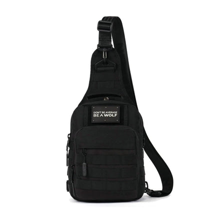 WOLFpak 9L Tactical Sling Bag (Alpha Black) Concealed Carry CCW Backpack |Military Crossbody EDC Daypack Molle Chest Shoulder Pack for Hiking, Travel, Work |