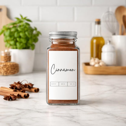 Blank Spice Jar Labels, 140 Printable Stickers 3x1.5 Inch for Kitchen Pantry Organization - White Self-Adhesive Spice Label Sheets for Herb Seasoning Containers, Inkjet Laser, DIY Custom