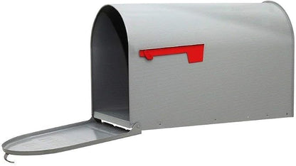 Gibraltar Mailboxes Stanley Extra-Large Capacity Galvanized Steel Grey, Post-Mount Mailbox, ST200000