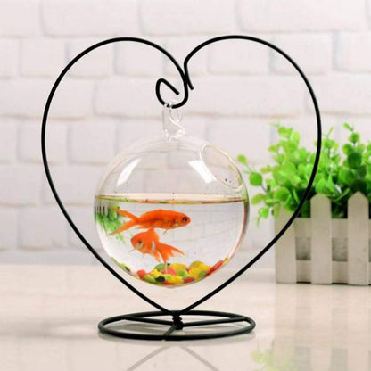 YY YEARCHY Ornament Display Stand Heart Shaped Hook Rack Holder for Hanging Glass Globe Pot Terrarium Witch Ball Home Christmas Wedding Decoration Creative Gift (1, 4.7" x 9" x 9")