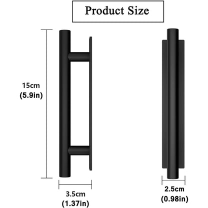 kwa heri Self-Stick Push Pull Helper Black Hidden Cabinet Handles ABS Plastic Door Window Wardrobe Instant Cabinet Drawer Furniture Handles (Black, Pack, 8)