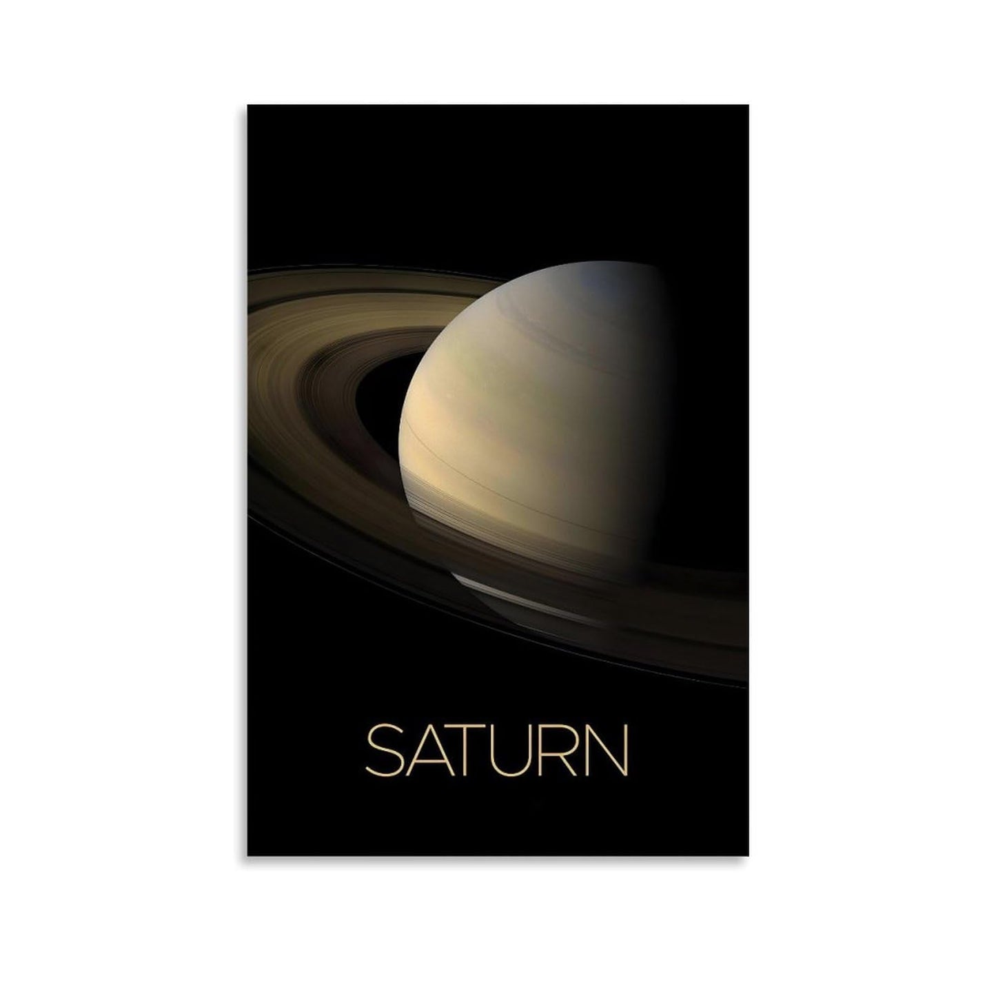 XIAOLOUTINYU Solar System Canvas Wall Art - Saturn Planet Space Poster for Kids Room Bedroom Classroom, STEM Educational Astronomy Decor, Science Gift for Boys Girls Teens, 16x24 Inch Unframed