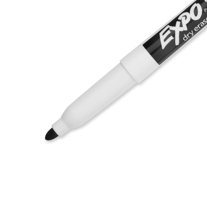 EXPO Dry Erase Markers, Low Odor Ink, Black, Fine Tip, 36 Count - Easily Erases, Ideal for Classroom, Home, Office, Back to School, Teacher Supplies, Pack of 6