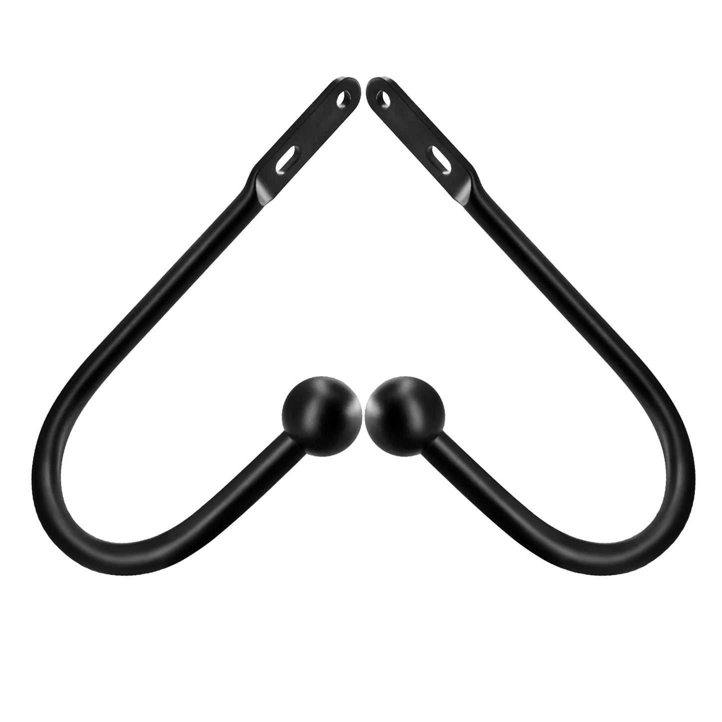 VRSS Wall Mount Curtain Tiebacks Drapery Holdbacks Curtain Holdback Hooks 6" L x 3" W Simple Style (4pcs Black)