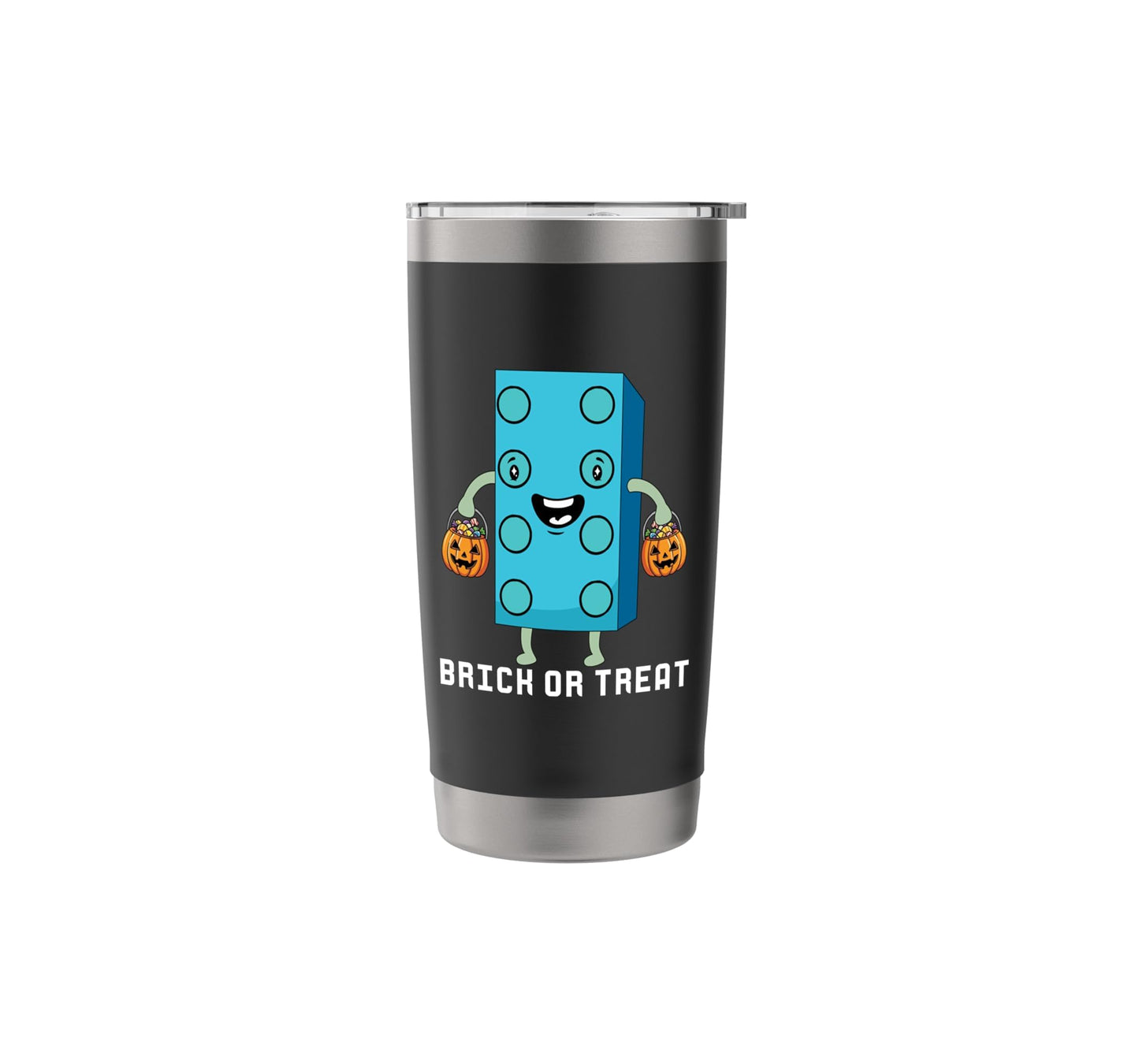 Brick Or Treat Brick Master Builder Block Funny Halloween Stainless Steel Insulated Tumbler