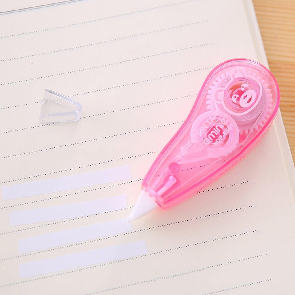 3Pcs Random Color Premium White Correction Tapes, Tear Resistant, Clear, Easy Office Supply Stationery, Correction Tape
