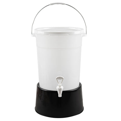 Restaurantware-BASE ONLY: Bev Tek Beverage Dispenser Base, Pack of 1 Durable Holder - Dispenser Sold Separately, For 3 And 6 Gal Dispensers, Black Plastic, Dishwashable