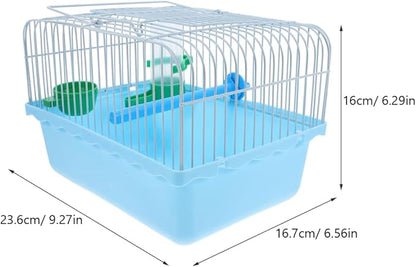Toddmomy Portable Bird Cage with Perch Food Box Water Dispenser Spacious Travel Carrier for Parrots Lovebirds Small Birds 9.29X6.57X6.29 Inches