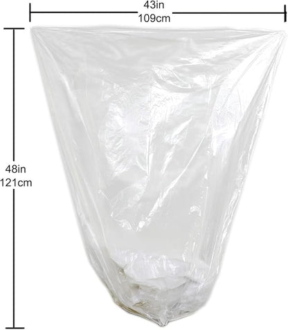 TYPLASTICS 45-48 Gallon Clear Trash Can Liners